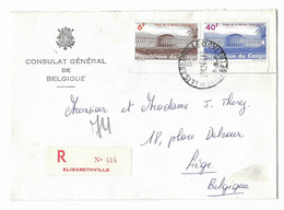 Recommandé Par Avion Du CONGO ( Elisabethville COSULAT GENERAL DE BELGIQUE )vers BELGIQUE ( Zaventem ) 1964 - Lettres & Documents