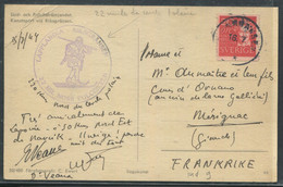 POLE NORD - SUEDE N° 347/ CP OBL. DU 16/7/1949 AVEC CACHET " 22 MIL. NORR POLCIRKELN " POUR BORDEAUX - TB - Sonstige & Ohne Zuordnung