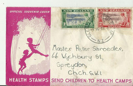 NS CV  1948 HEALTH STAMPS SEND CHILDREN TO HEALTH CAMPS - Storia Postale
