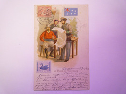 2021 - 136  AUSTRALIE  -  Carte PUB  " La POSTE En AUSTRALIE "   1903   XXX - Autres & Non Classés