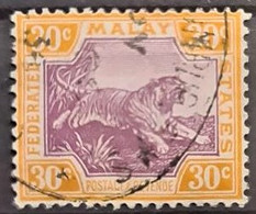 FEDERATED MALAY STATES 1922/32 - Canceled - Sc# 68 - 30c - Federated Malay States