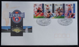 Entiers Postaux – FDC Ligue Australienne De Football (Footy - Centenary Of The Australian Football League) - 2 - Usati