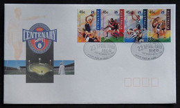 Entiers Postaux – FDC Ligue Australienne De Football (Footy - Centenary Of The Australian Football League) - 1 - Usati