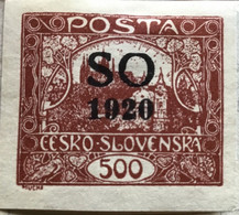 Silésie Orientale, 1920, N°20,  A21, 500H, Non Dentelé, Bronze Rougeâtre, Neuf Charnière - Silésie