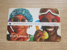 GPT Phonecard,254CSLA 10% Overseas Calls,mint - Sainte Lucie