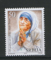 SERBIA-MNH-STAMP-100th BIRHDAY OF MOTHER TERESA-2010 - Errors & Oddities