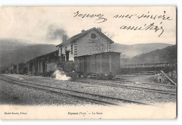 CPA 83 Fayence La Gare Et Le Train Tramway - Fayence