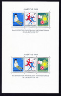 1969 Juventus Erste Expo Philatelique De La Jeunesse, Ungetrenntes, Senkrechtes Blockpaar. Postfrisch. - Variétés & Curiosités