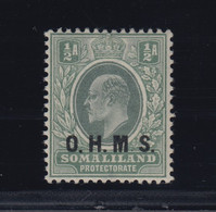 Somaliland Protectorate, SG O10a (Sc O11a), MLH "No Stop After M" Variety - Somaliland (Protectorate ...-1959)