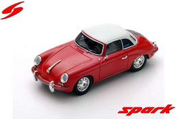 Porsche 356C Cabrio Hard Top - 1963 - Red + White Roof - Spark - Spark