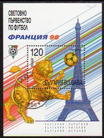 BULGARIA 1998 Football World Cup Block Used.  Michel Block 235 - Gebraucht