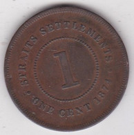 Straits Settlements 1 Cent 1874 Victoria, En Bronze, KM# 9 - Malaysia