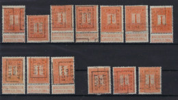 PELLENS Type Staande Leeuw Nr. 108 (13 X) Allen Voorafgestempeld  AALST / ALOST ; Staat Zie Scan ! - Roller Precancels 1910-19