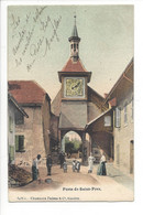 26523 - Porte De Saint-Prex Horloge, Maçon Préparant Son Mortier Charnaux - Saint-Prex