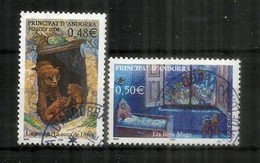 Légendes Andorranes: La Caverne De L'Ourse Avec Oursons & Légende Arrivée Des Rois Mages. Oblitérés 1 ère Qualité - Used Stamps