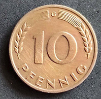 Coin Germany Moeda Alemanha 1950 10 Pfennig G 1 - 10 Pfennig