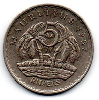 Ile Maurice -  5 Rupee 1987 - TTB - Maurice