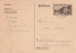 Entier Mit Untwort Entier Postal   SAARGEBIET(Sarre Allemagne)  Circulée 40ct Philatélie Saarlouis - Entiers Postaux