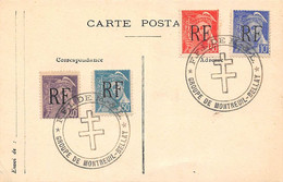 Thème Philatélie 4 Timbres Sur La Libération De Montreuil-Bellay  49   F F I De Maine Et Loire Croix De Lorraine - Other & Unclassified