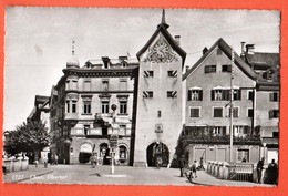 ZHB-30 Chur Platz Obertor, Drogerie. BELEBT. Gelaufen 1957 Unter Umschlag - Coira