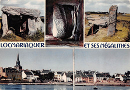 GF-LOCMARIAQUER-Quiberon-56-Morbihan-Multi-Vues-Le Bourg-Dolmen-Menhir-Pierre Elevée-Cachet Flamme Carnac GRAND FORMAT - Locmariaquer