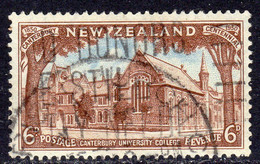 New Zealand 1950 Centennial Of Canterbury 6d Value, Used, SG 706 - Used Stamps