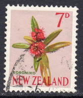 New Zealand 1960 7d Koromiko Flower Definitive, Used, SG 788e - Oblitérés