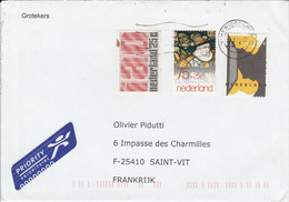 PAYS BAS AFFRANCHISSEMENT COMPOSE SUR LETTRE POUR LA FRANCE 2011 - Lettres & Documents