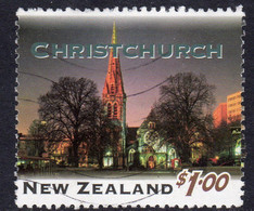 New Zealand 1995 New Zealand By Night, Christchurch $1.00 Value, Used, SG 1857 - Gebraucht