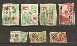 Belgique - Justice Type 5 - Petit Lot De 7 Timbres Fiscaux - 3 Demis - Postzegels