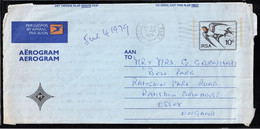 1979 South Africa Barn Swallow Aerogramme/Air Letter (Postally Travelled) - Schwalben