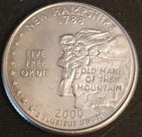 ETATS UNIS - USA - ¼ - 1/4 DOLLAR 2000 P - Quarter New Hampshire - KM 308 - Sonstige & Ohne Zuordnung