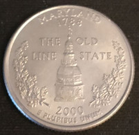 ETATS UNIS - USA - ¼ - 1/4 DOLLAR 2000 P - Quarter Maryland - KM 306 - Andere & Zonder Classificatie