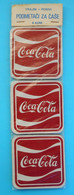 COCA-COLA - Ex Yugoslavian Old And Rare Set Of 6. Coasters * MINT * Coaster Mat Sous-bock Bocks Sottobicchiere Posavaso - Untersetzer