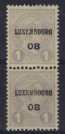 1908  LUXEMBOURG PREO Nr. 53 (2 X) ** MNH Avec Curiosite " Perforation " (état Voir 4 Scans) !   LOT 216 - Precancels