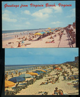 VA VIRGINIA BEACH 1960s Postcard Lot Of 2 - Virginia Beach