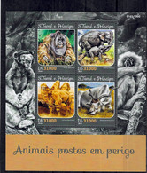 SANTORME PRINCIPE Nº 6742 AL 6745 - Chimpanzés