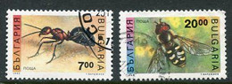 BULGARIA 1992 Insect Definitive 7, 20 L. Used.  Michel 3998-99 - Gebraucht