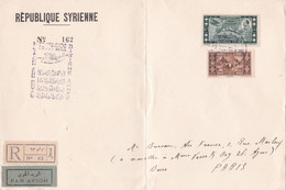 1938 - Enveloppe Numérotée Par Avion Recommandée De Damas, Syrie Vers Paris, France - 10e Anniv 1e Liaison Postale - Covers & Documents