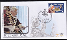 VATICANO 2013 FDC 11.02.2013 MNH ** - Brieven En Documenten