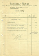 PORZ Eil B/ Köln 1937 Rechnung " Matthias Frings Maler- Glaser-Geschäft Leidenhausenerstr.2" - Transportmiddelen