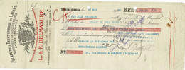 VP REçU BANCAIRE 1930 (V2030) L & F DELMASURE (2 Vues) Banque De Bruxelles - Crédit Du Nord Belge - Perforé Payé - Kleidung & Textil