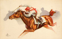 Hippisme équitation * Série De 6 CPA Illustrateur J. CENNI * Hippique Chevaux Cheval Jockey Horse * Sport - Paardensport