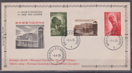 N° 943-45 (Breendonk) Sur FDC Non-adressée  (format Non-normalisé : 19 X 10 Cm  !) - 1951-1960