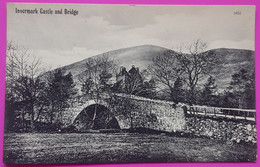 Postcard Invermark Castle And Bridge Rare 1912 Scotland Postmark Stamp Edzell Brechin Ecosse - Fife