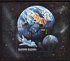 BULGARIA 1991 Space Shuttles Block Used.  Michel Block 215A - Oblitérés