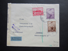 Jugoslawien 1941 Zensurbeleg / OKW Zensur / Mehrfachzensur Luftpost Zagreb An Westphalen & Co. In Hamburg - Covers & Documents