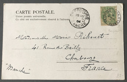 Levant N°13 Sur CPA TAD CORR. D'ARMEES BEYROUTH 28.5.1904 - (B583) - Storia Postale