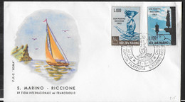 SAN MARINO -1963 - F.D.C. -  GIORNATA FILATELICA - ANNULLO" GIORNATA FILATELICA S.MARINO-RICCIONE*31.8.63* SU BUSTA FDC - Storia Postale