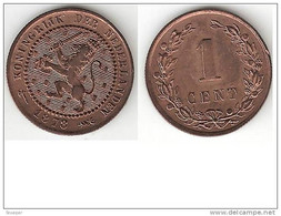 Netherlands 1 Cent 1878 Km 107  Vf+ - 1849-1890 : Willem III